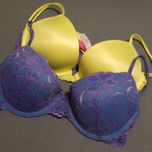 34C push up bra pack